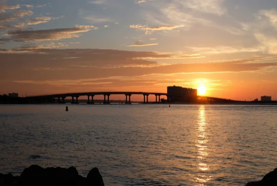 Sunset at Dunlawton Bridge Fishing Pier